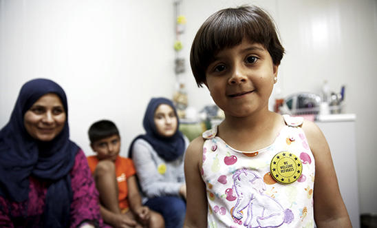 Six-year-old Noura and her family were forced to flee from Syria Six-year-old Noura and her family were forced to flee from Syria